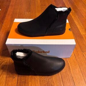 Black Timberland waterproof ankle boots